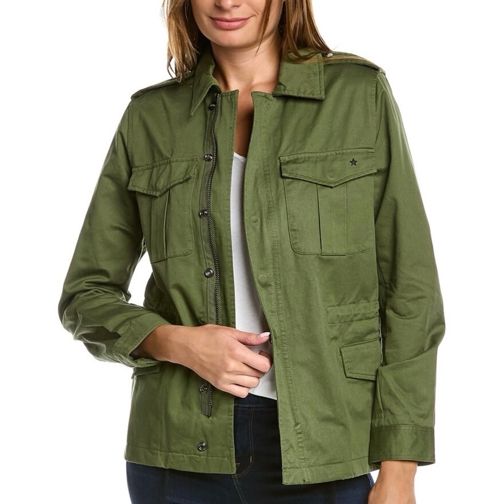 NWT Zadig & Voltaire Women’s Jacket S Military Utility Coat Kayak Amour Cotton